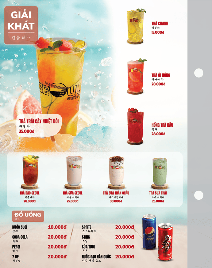 Menu SEOUL Lái Thiêu trang 15