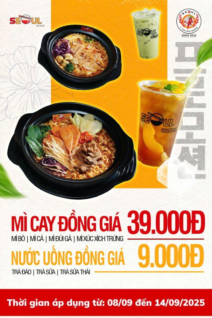 Tháng 09 cực chill – deal cực yêu!!! – SEOUL PHÚ TÀI
