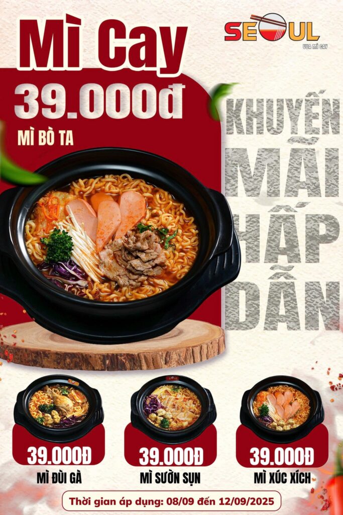 Vị cay nồng nàn – ưu đãi thu sang! – SEOUL PHƯỚC LONG