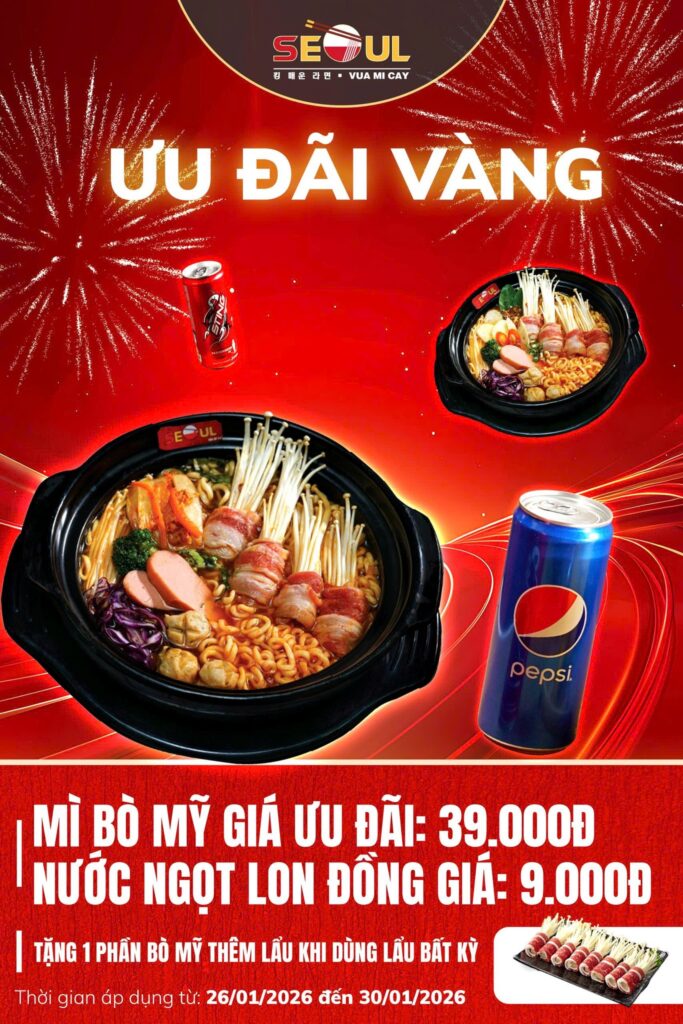 Ưu đãi tưng bừng – mừng chiến thắng U23 Việt Nam  – SEOUL RẠCH SỎI
