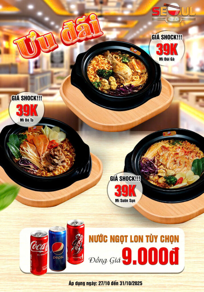 Deal ngon hết cỡ – đổ bộ bất ngờ! – SEOUL AN NHƠN