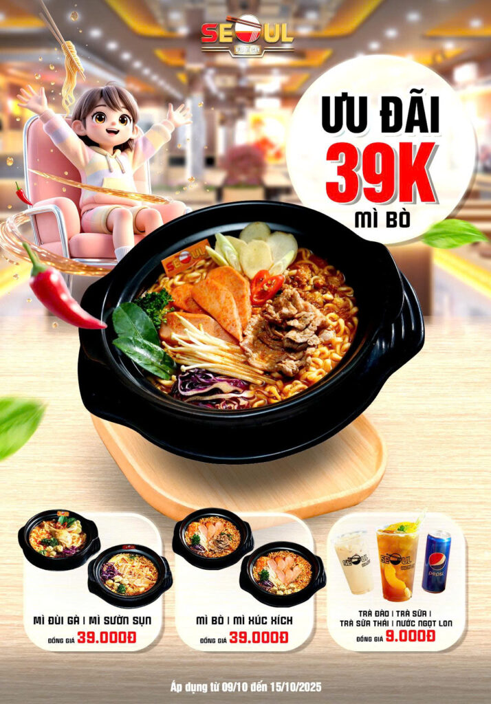 Mở khóa ưu đãi – hương vị mê say! – SEOUL BÌNH LONG