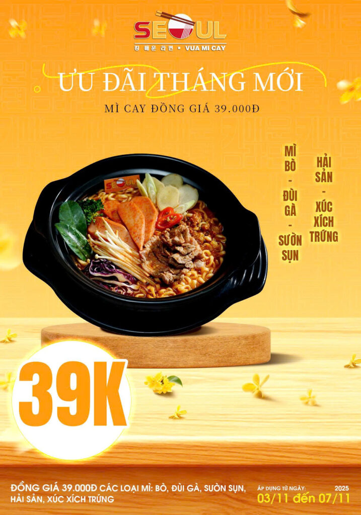 Bùng nổ tháng 11: Ngập tràn ưu đãi – SEOUL ĐÀ LẠT CN2