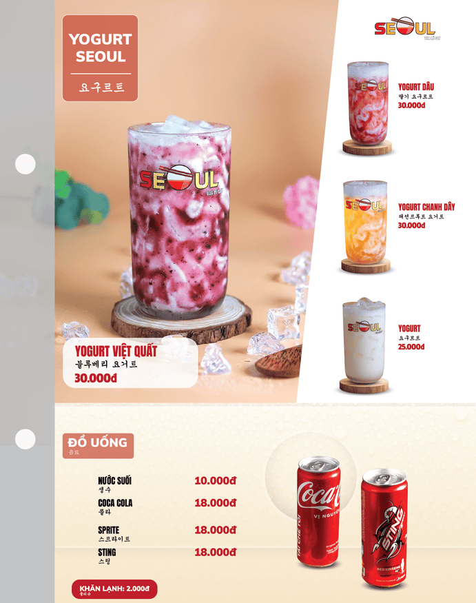 Menu SEOUL Cam Ranh trang 14