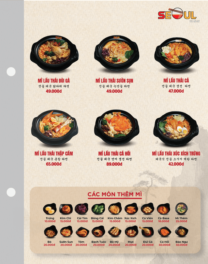 Menu SEOUL Kiến Đức trang 4
