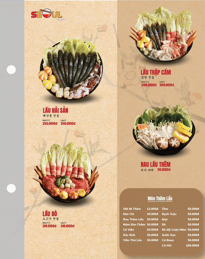 Menu SEOUL Bình Minh trang 6