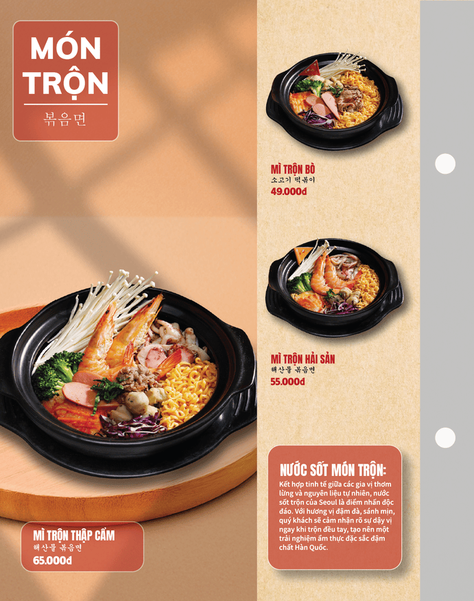 Menu SEOUL Bình Minh trang 9