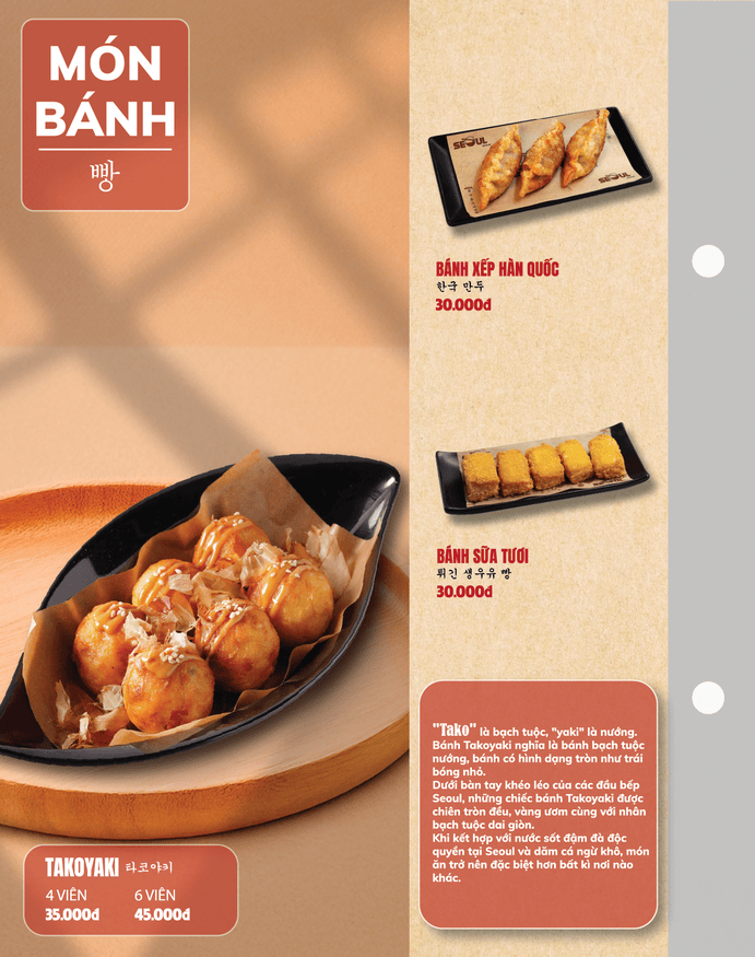 Menu SEOUL Tĩnh Gia trang 7
