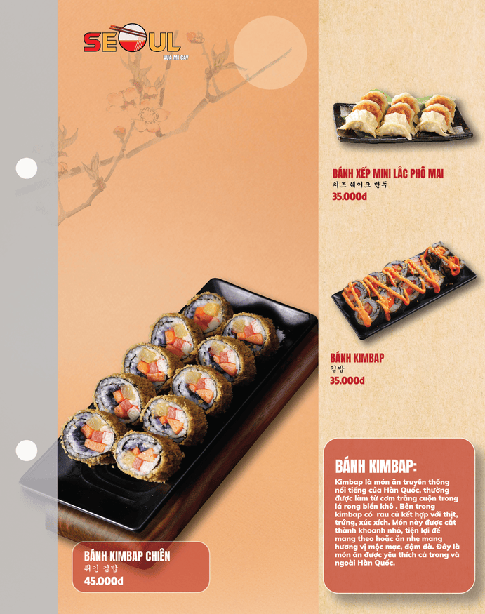 Menu SEOUL Tĩnh Gia trang 8