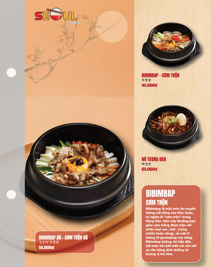 Menu SEOUL Tĩnh Gia trang 10