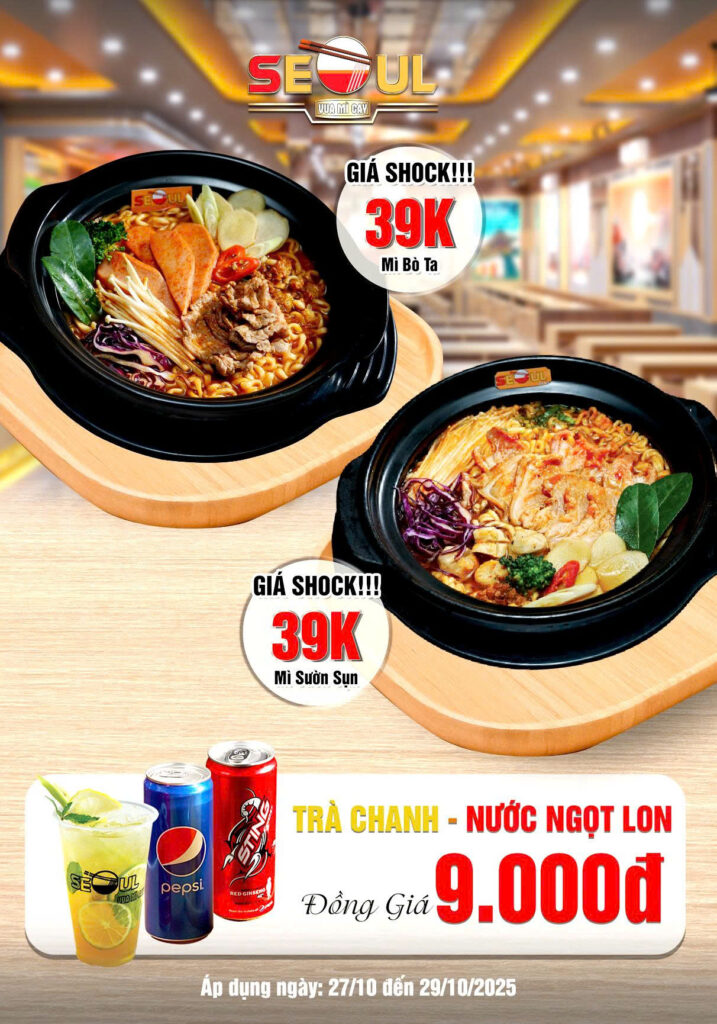 Cuối tháng bung vị – deal ngon hết ý! – SEOUL PHAN THIẾT