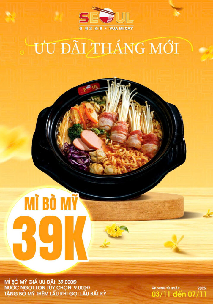 Bùng nổ tháng 11: Ngập tràn ưu đãi – SEOUL RẠCH G ÍA
