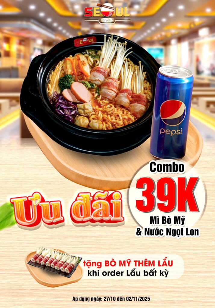 Deal xịn quay lại – ghé SEOUL ngay! – SEOUL RẠCH SỎI