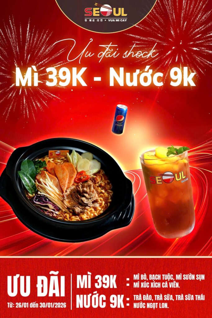 Đại tiệc cuối năm – tưng bừng ưu đãi! – SEOUL GÒ ĐEN