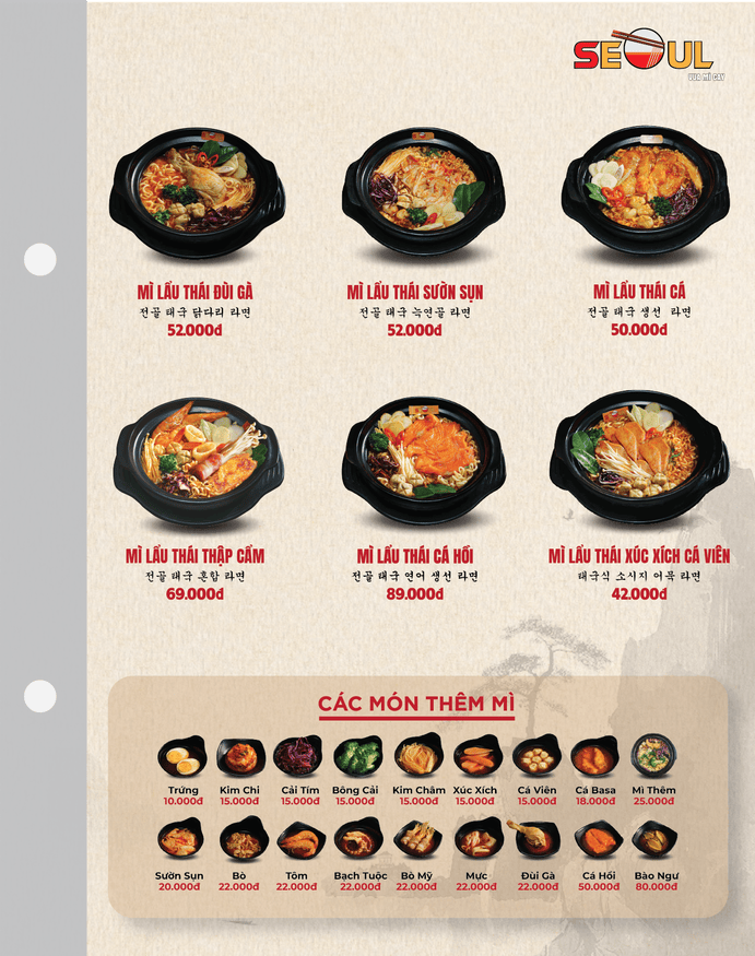 Menu SEOUL Đồng Phú trang 4