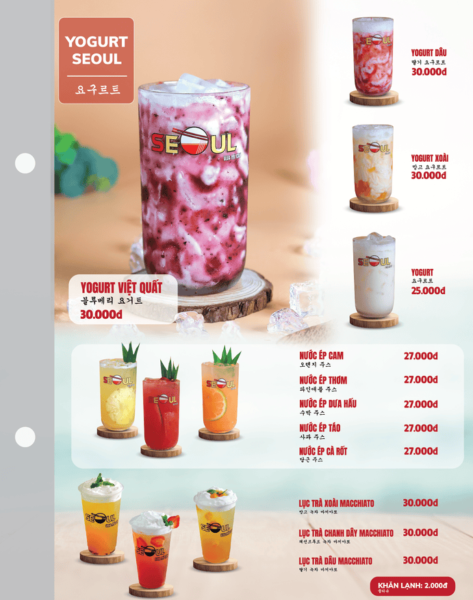 Menu SEOUL Hà Lam trang 16