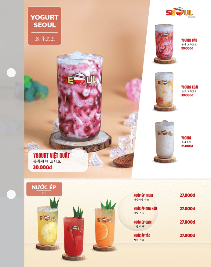Menu SEOUL Vĩnh Lộc trang 16