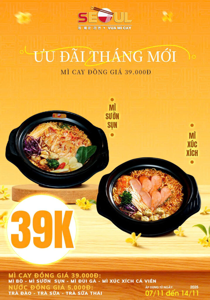 Deal xịn ghé qua – đến SEOUL liền nha! – SEOUL MINH HƯNG