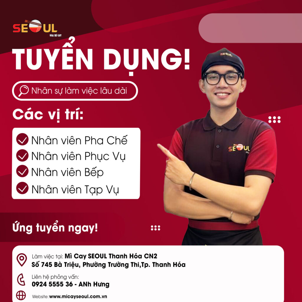 SEOUL THANH HÓA CN2 TUYỂN DỤNG