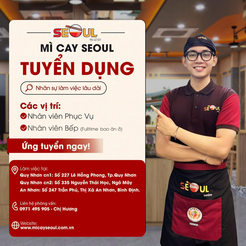 TUYỂN DỤNG 3 CN BÌNH ĐỊNH