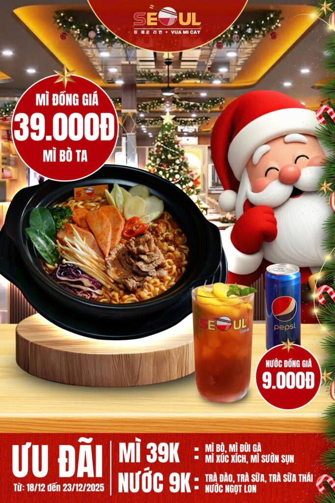 Giáng sinh rộn ràng – Deal xịn sẵn sàng! – SEOUL ĐIỆN BIÊN PHỦ