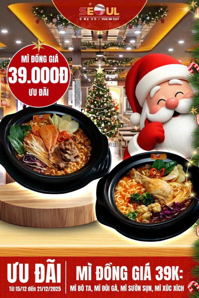 Santa ghé chơi – ưu đãi cực hời! – SEOUL GIÁ RAI