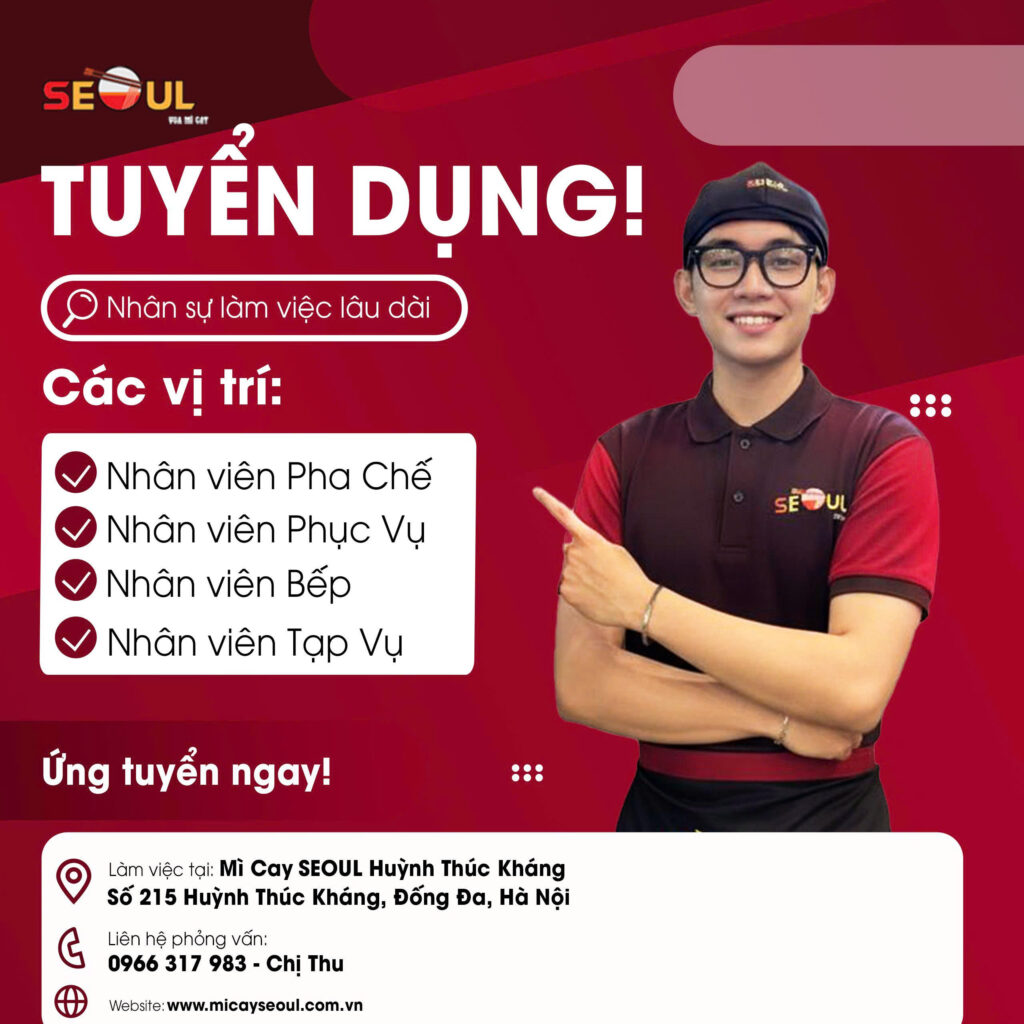 SEOUL HUỲNH THÚC KHÁNG TUYỂN DỤNG