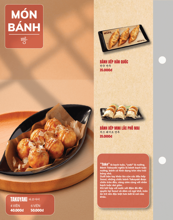 Menu SEOUL Điện Bàn trang 7