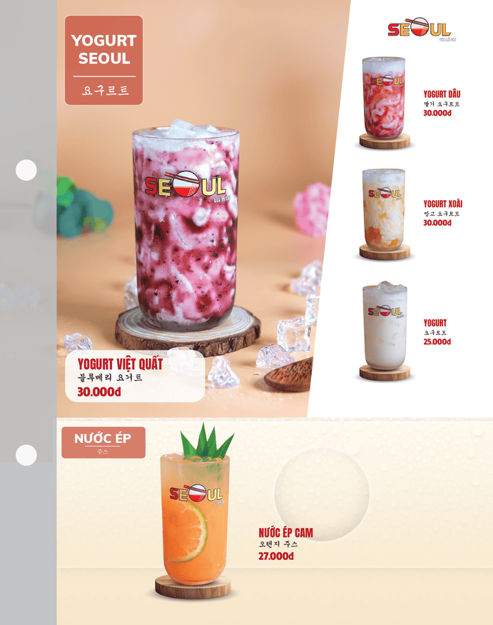 Menu SEOUL Điện Bàn trang 16