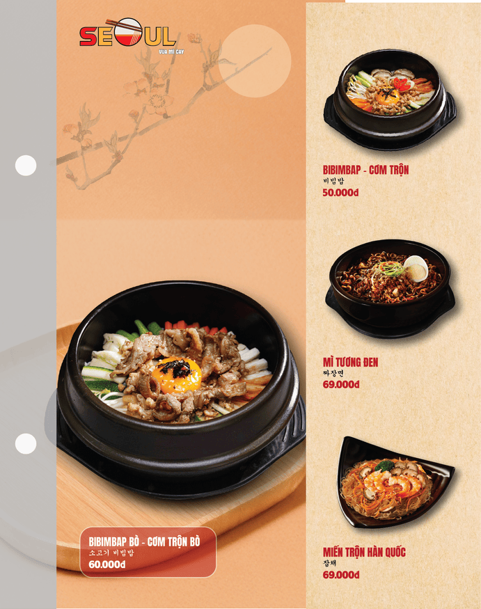 Menu SEOUL Gò Dầu trang 10