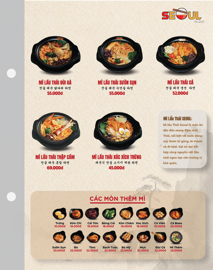 Menu SEOUL Phùng Khoang trang 4