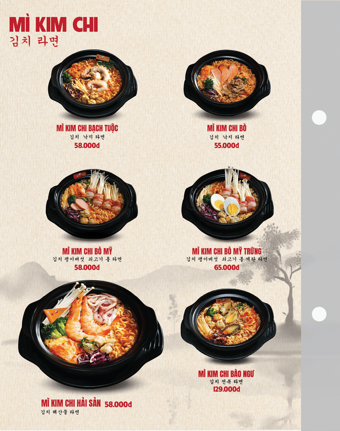 Menu SEOUL Quận 8 trang 1