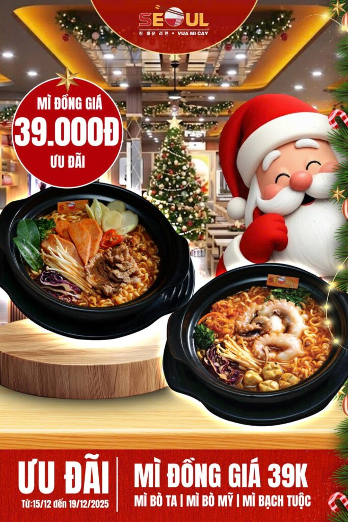 Santa ghé chơi – ưu đãi cực hời! – SEOUL TÂN HIỆP