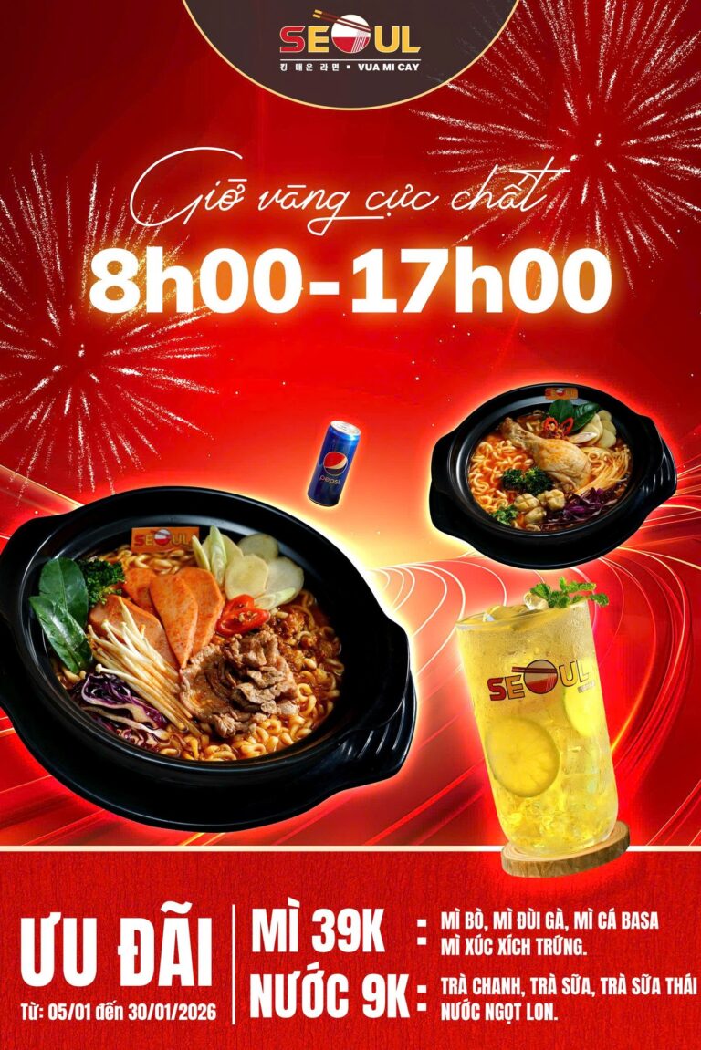 Khung giờ vàng – săn deal cực chất! – SEOUL LONG XUYÊN