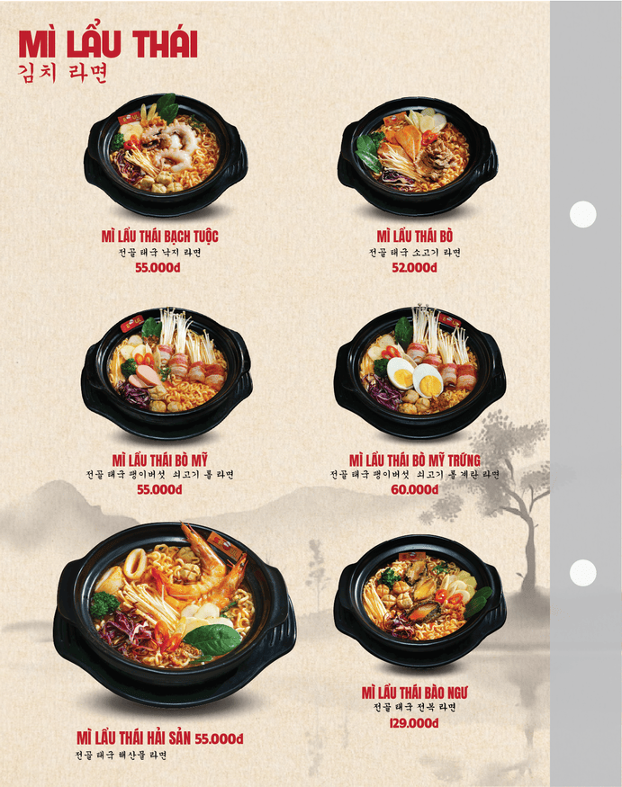 Menu SEOUL Bạc Liêu trang 3