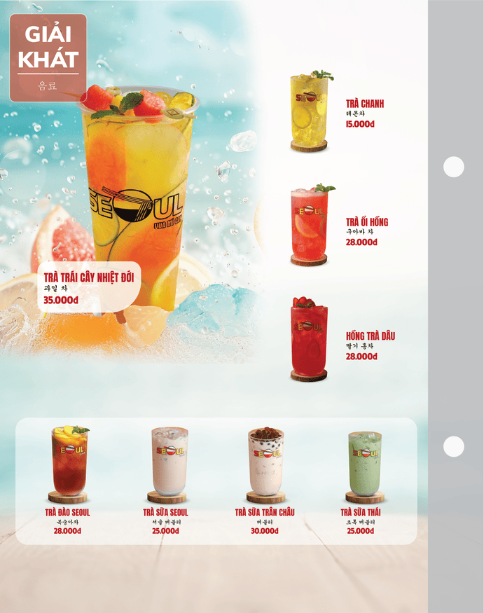 Menu SEOUL Bình Dương CMT8 trang 15