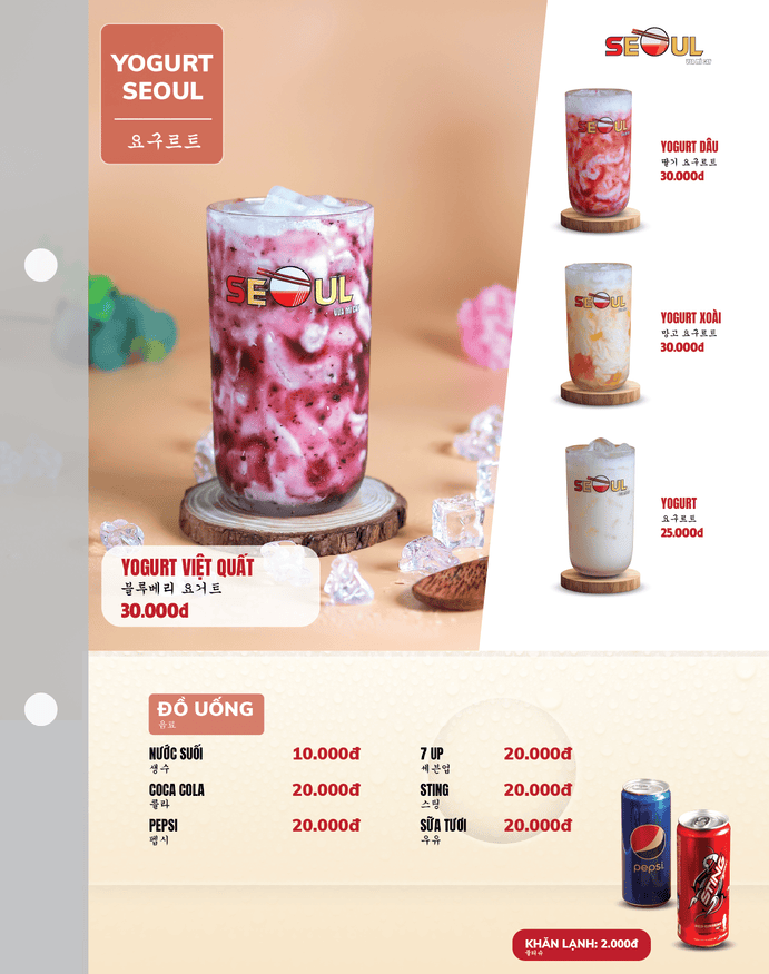 Menu SEOUL Huỳnh Văn Lũy trang 16