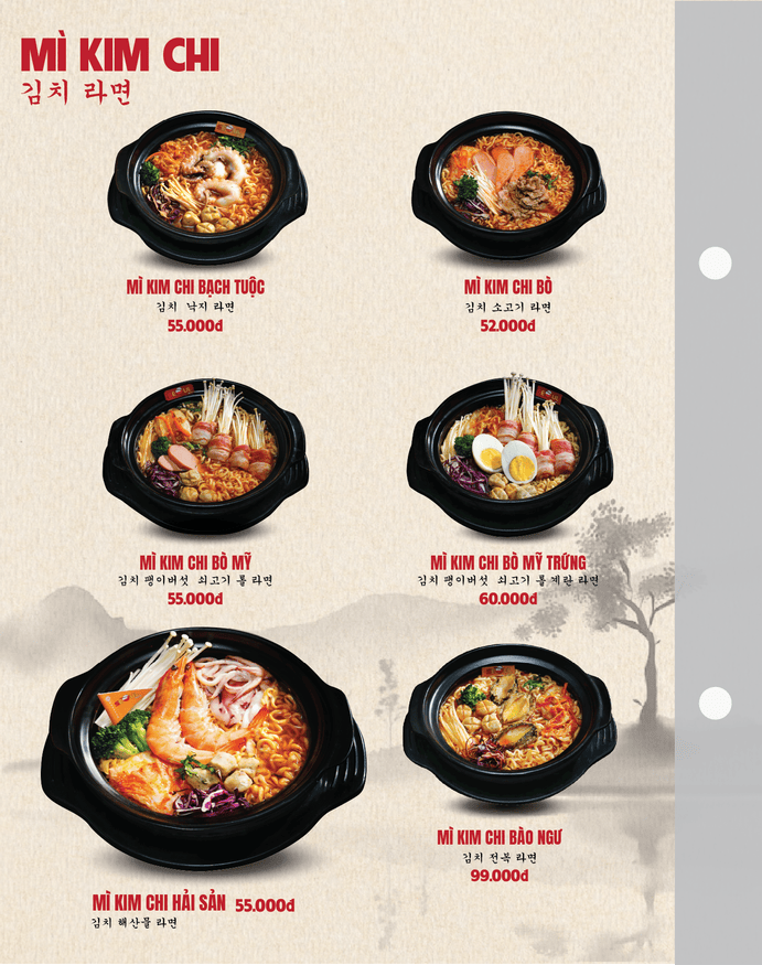 Menu SEOUL Đăk Hà trang 1
