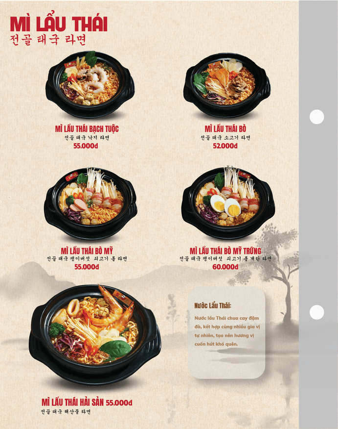 Menu SEOUL Bình Hoà trang 3