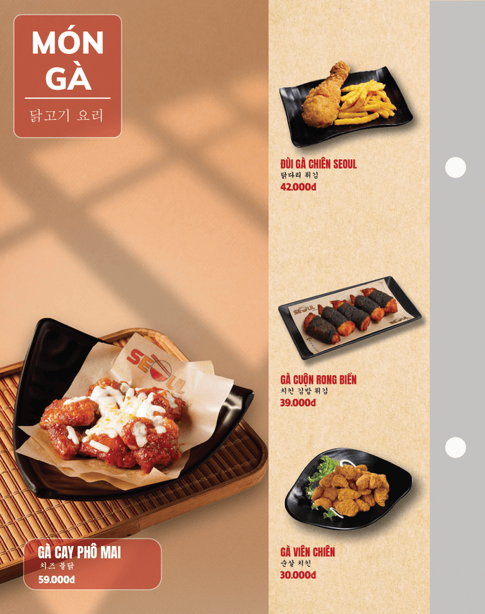 Menu SEOUL Bình Hoà trang 11