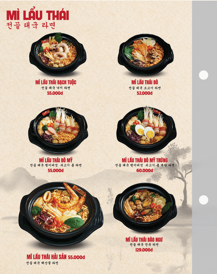Menu SEOUL Phú An trang 3