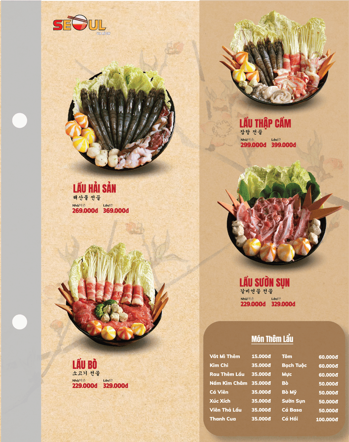 Menu SEOUL Phú An trang 6