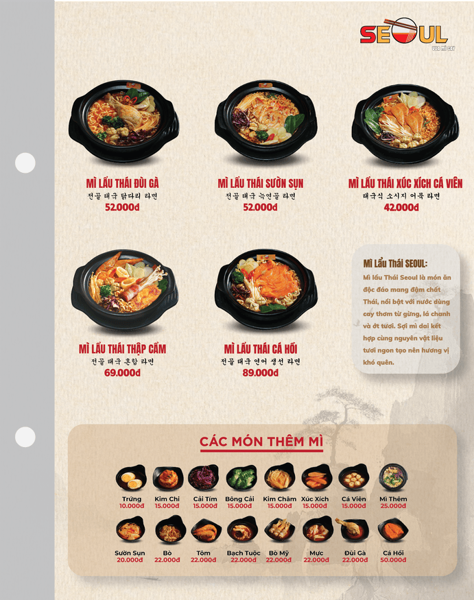 Menu SEOUL Phan Rang - Tháp Chàm trang 4