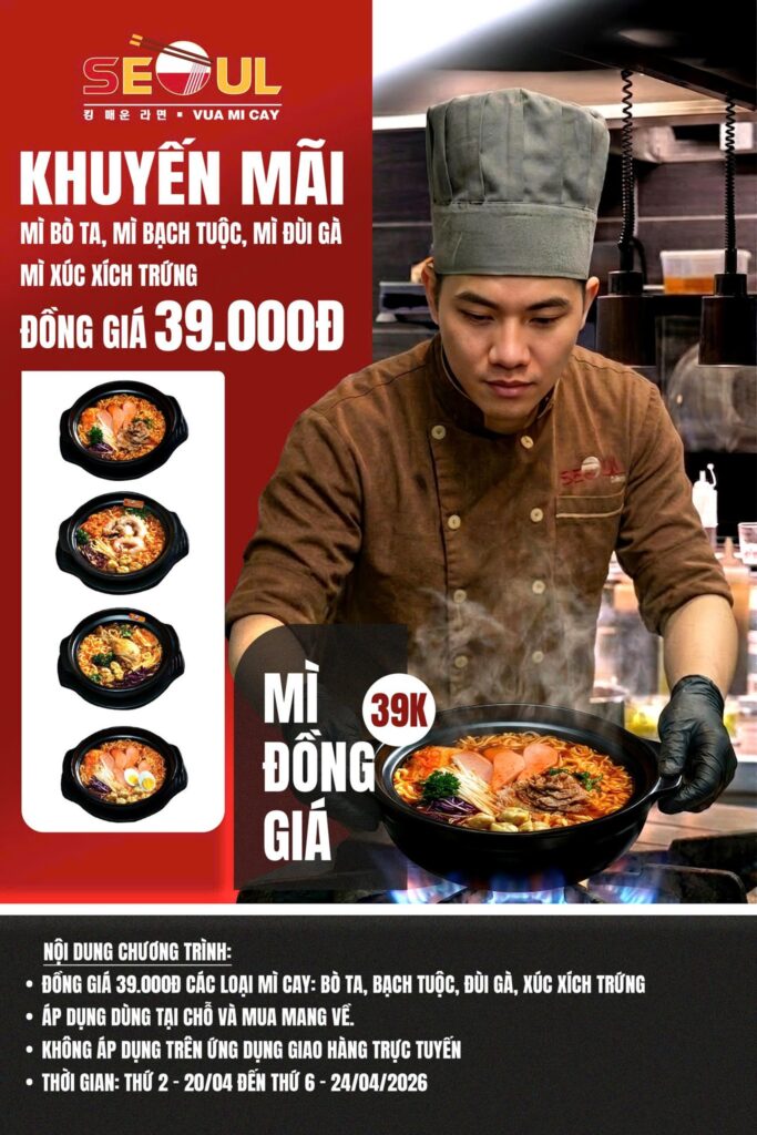 Ưu đãi tưng bừng – mừng Sinh Nhật 01 tuổi! – SEOUL BIÊN HÙNG