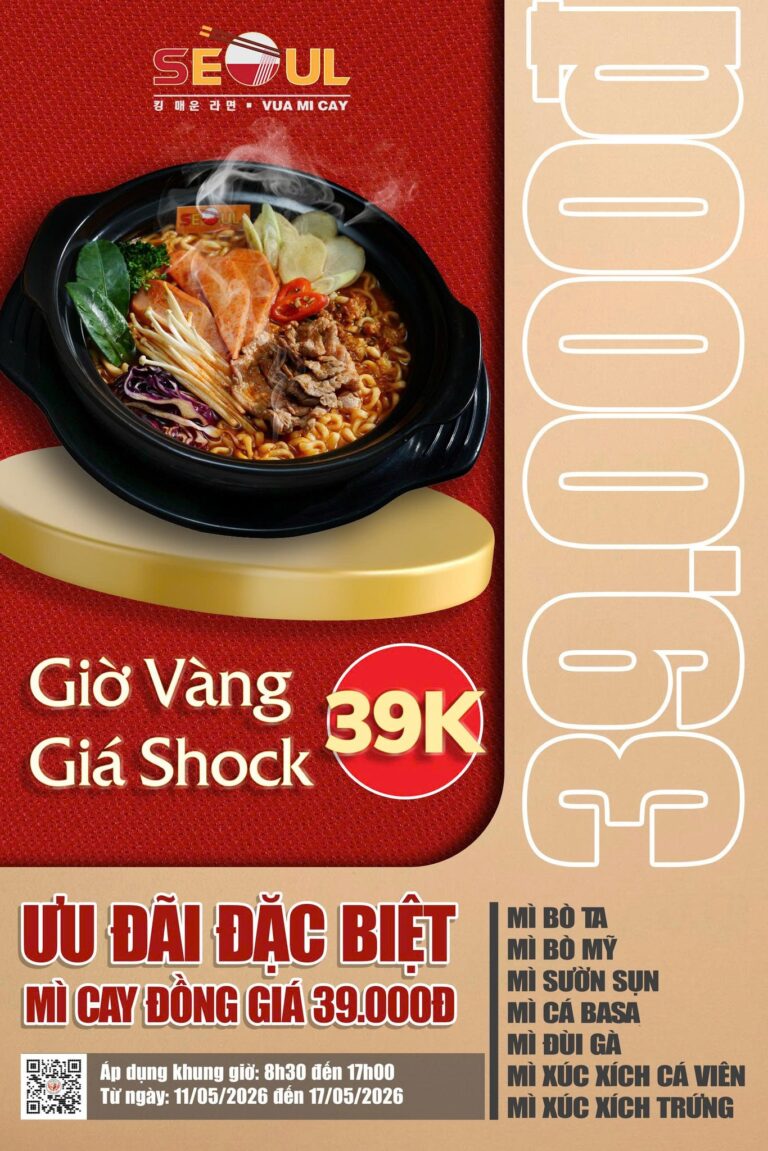 Giờ vàng tháng 05 – ngập tràn ưu đãi! – SEOUL DĨ AN CN3