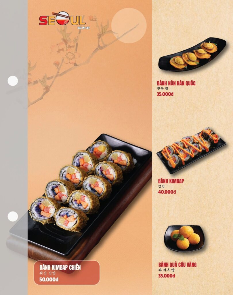 Menu SEOUL Đông Hà trang 8