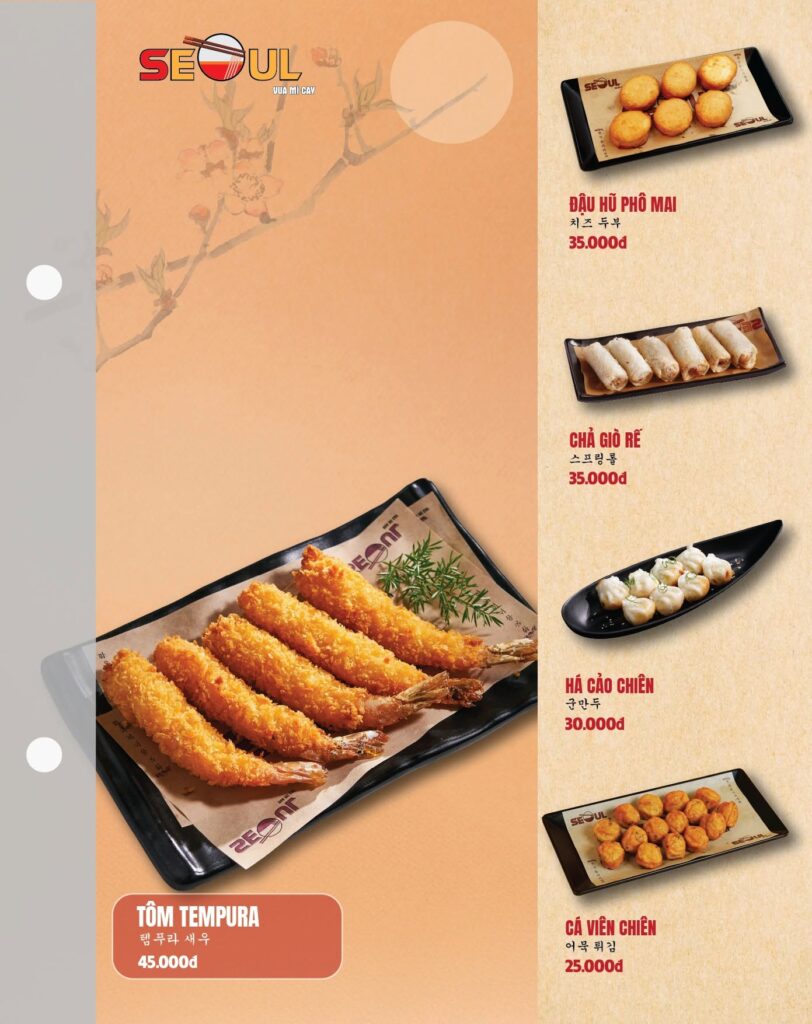 Menu SEOUL Đông Hà trang 14