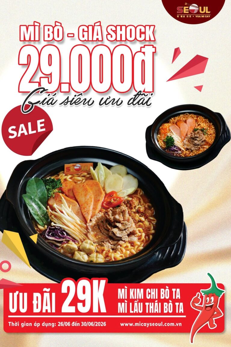 Shock chưa từng có – Mì Bò SEOUL chỉ 29k! – SEOUL BÌNH HƯNG