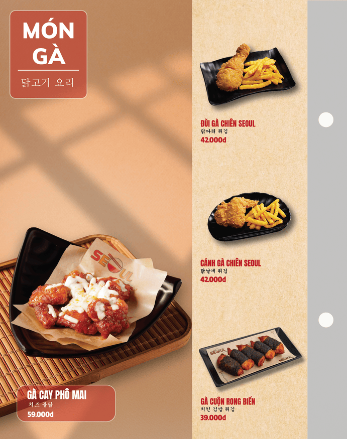 Menu SEOUL Xuân Lộc trang 8