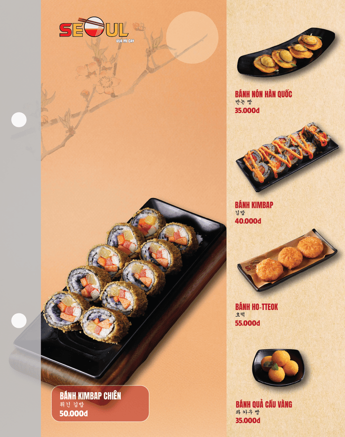 Menu SEOUL Xuân Lộc trang 5